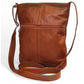 Leather SLING BAG - EXTRA LARGE - TAN ±28×20×6 Cm