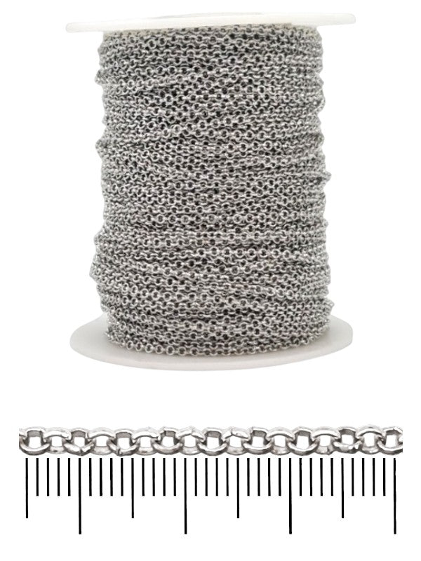 Chain - Silver, 2×2 mm, ±47 m