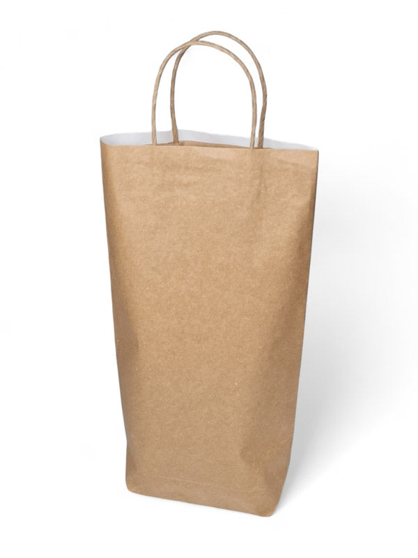 Paper Shopper Bag With Micro Paper Handle - Natural ±41×23×7.5 cm