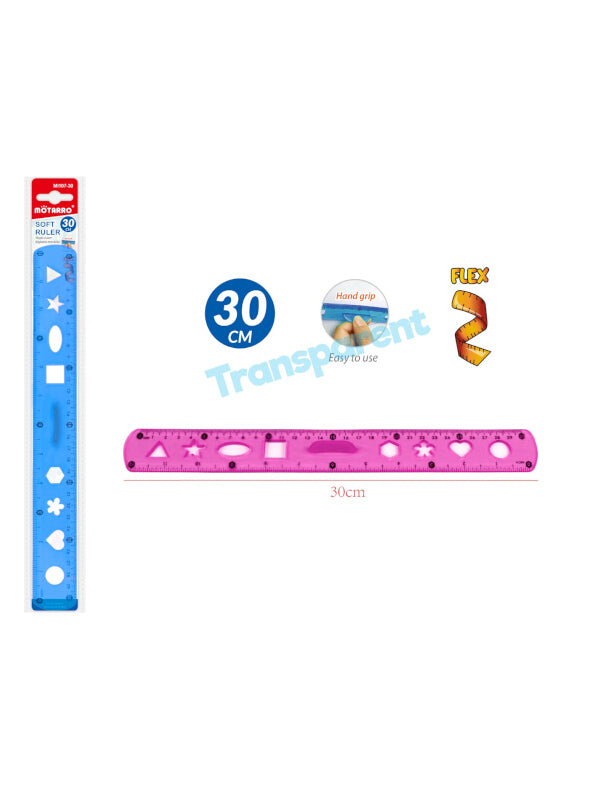 Motarro Soft Ruler - Blue, 30 cm