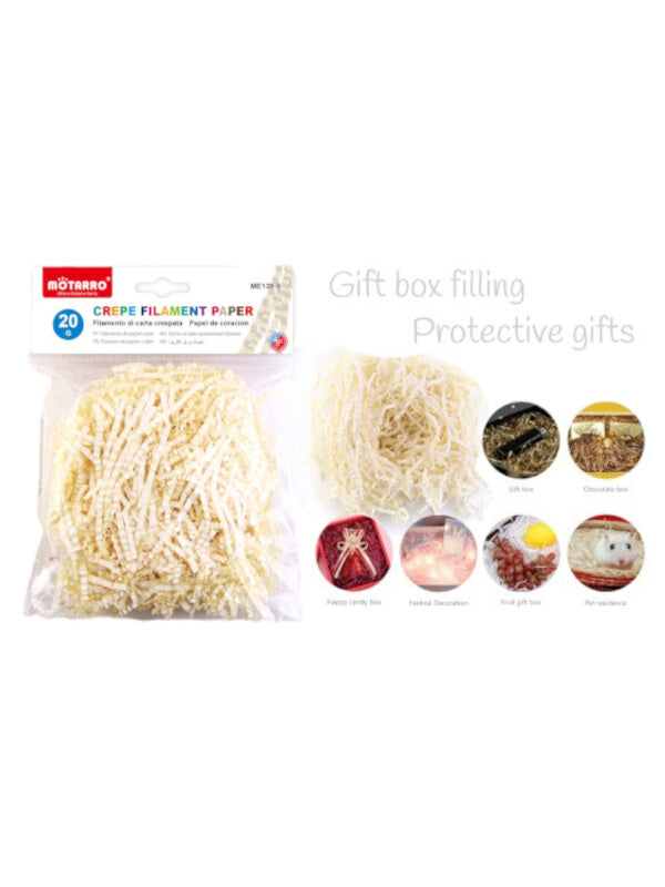 Motarro Shredded CREAM CREPE PAPER 20 G