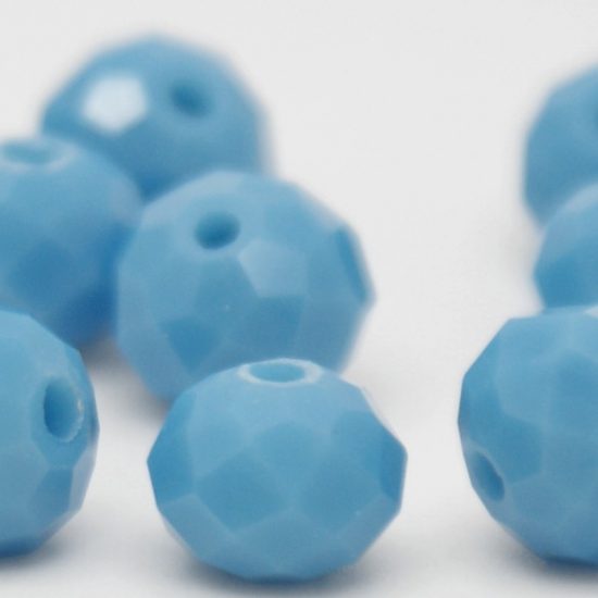 Glass Crystal Rondelle Opaque Faceted 3x4 mm (hole 1.0 mm)