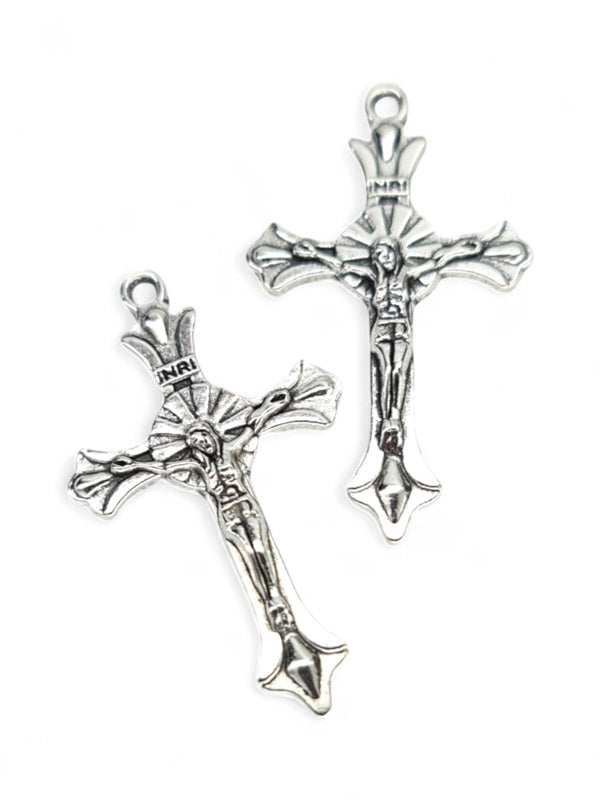 Metal Charm - Cross ±38×22 mm ±30-Piece (image On 1 Side Only)
