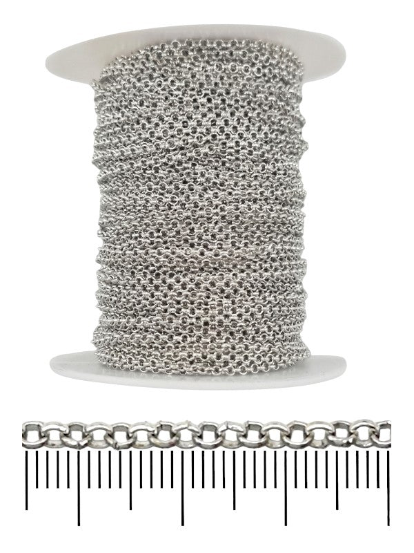 Chain - Silver, 3×3 mm, ±47 m