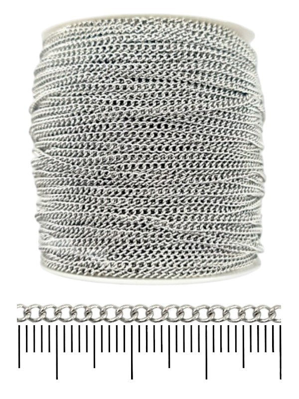 Chain - Silver, 3×4 mm, ±90 m