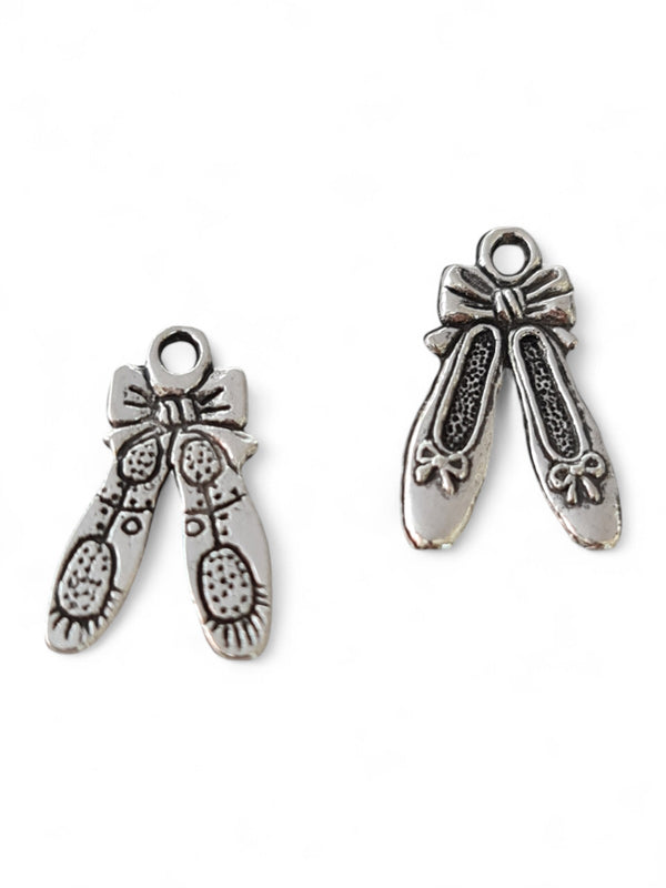 Metal Charm - Ballet Shoes ±20×12 mm ±50-Piece