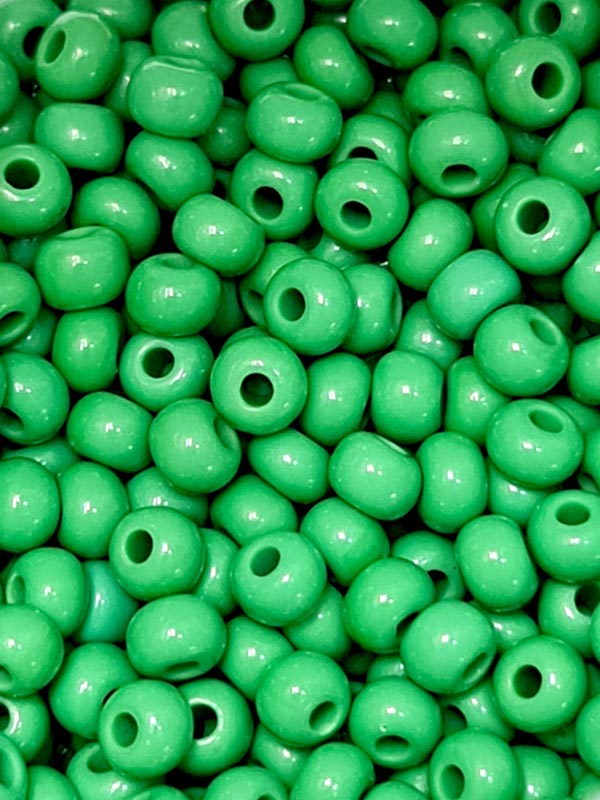 Glass Czech Beads Loose - Green, Size 5/0, 1/4kgm