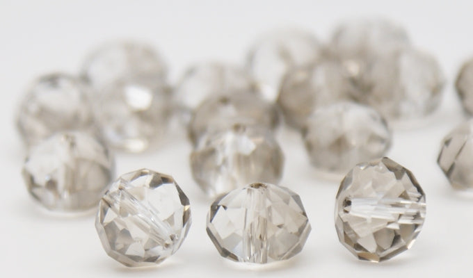 Glass Crystal Rondelle Sparkle Coated Faceted 3x4 mm (hole 1.0 mm)