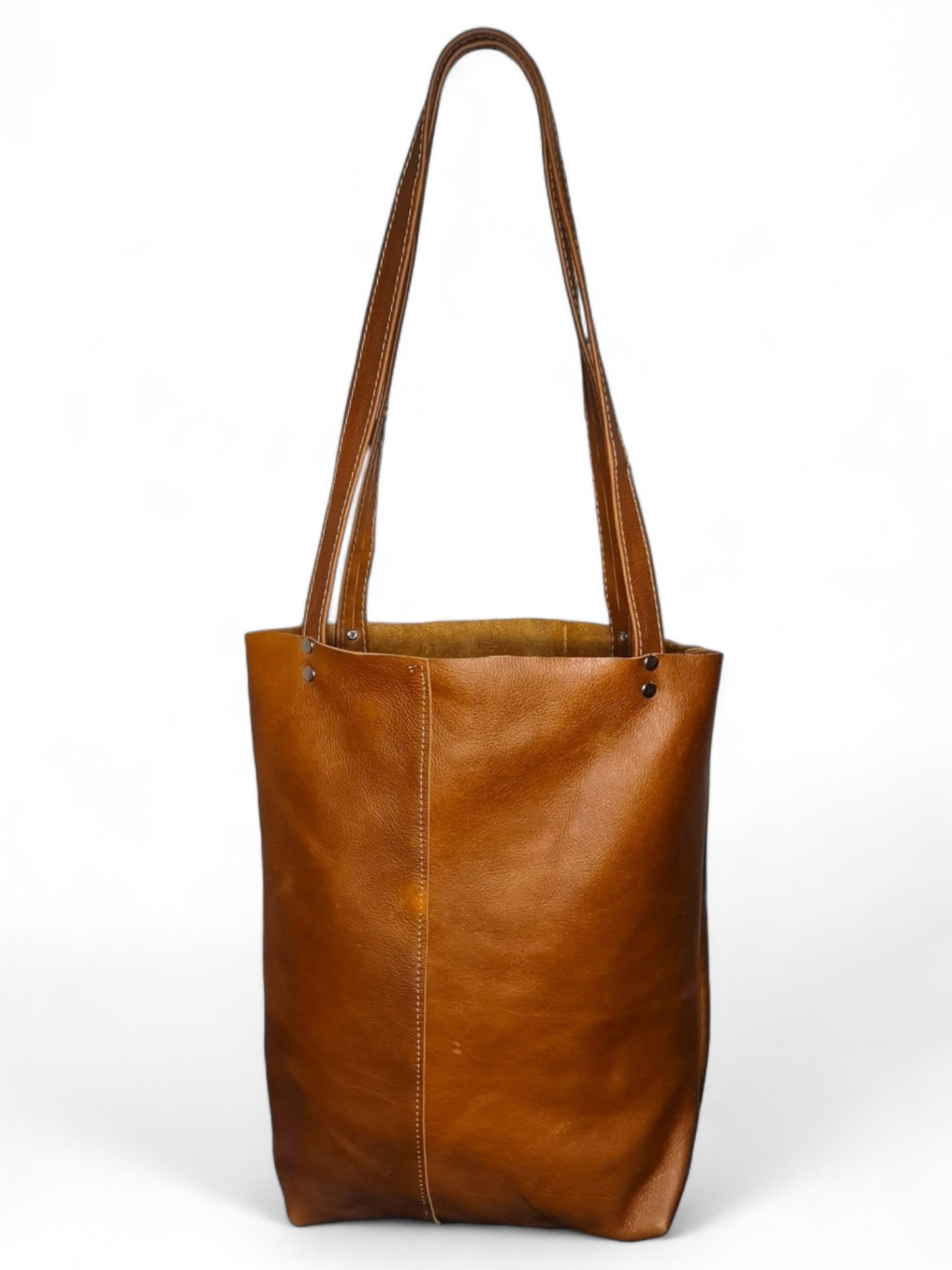 Leather BAG - Mottled TAN ±40×30×9 Cm