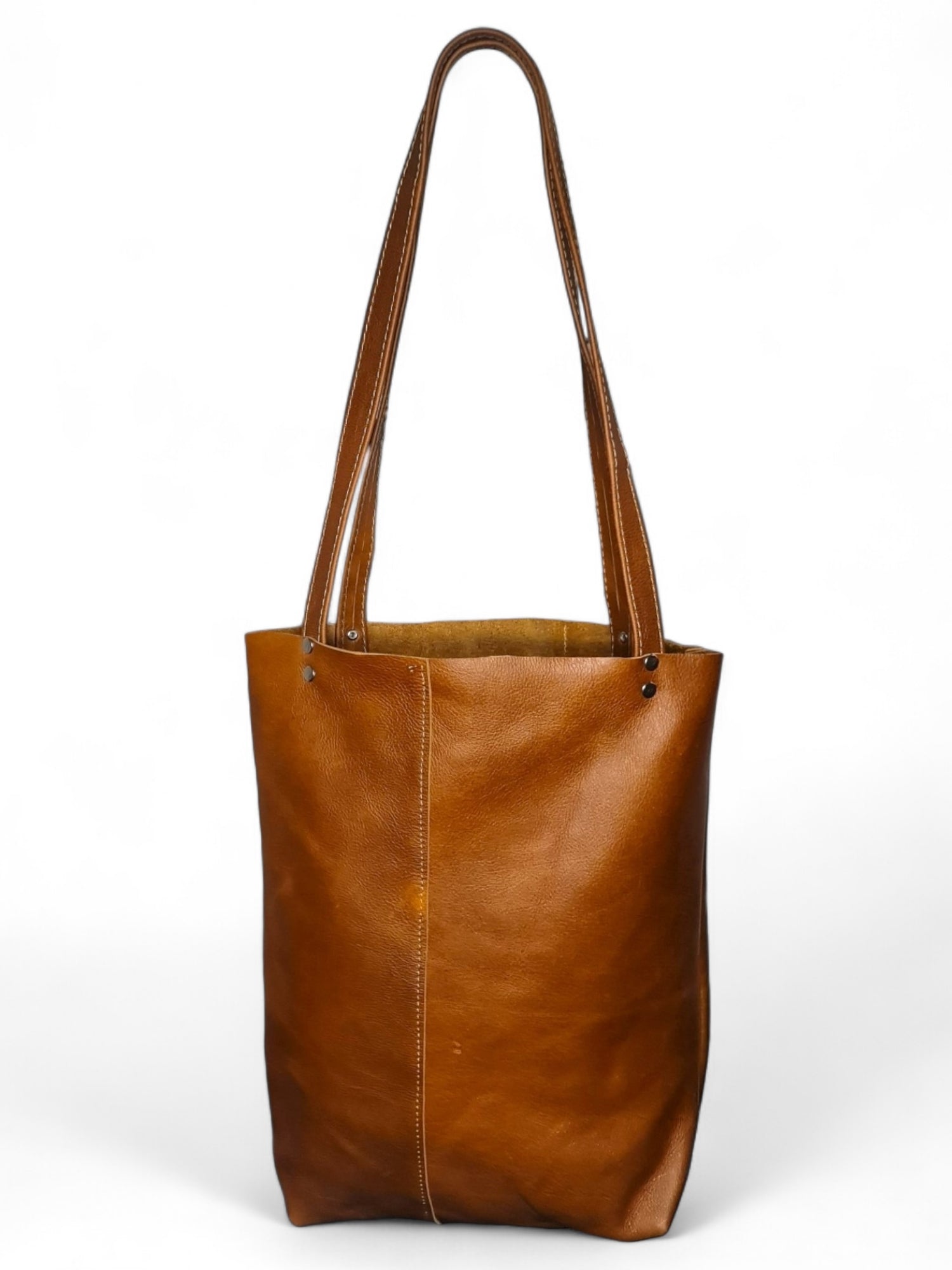Leather BAG - Mottled TAN ±40×30×9 Cm