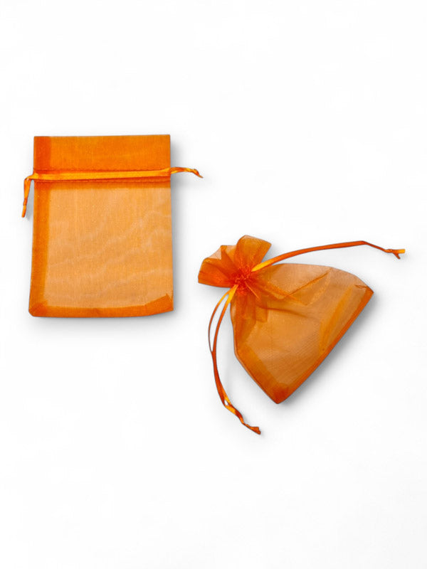 Organza Bag - Orange, 7×9 cm ±12-Piece