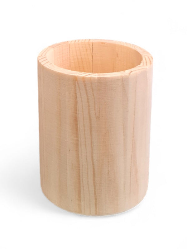 Wooden Cylinder Craft Holder ±7.5×10 cm