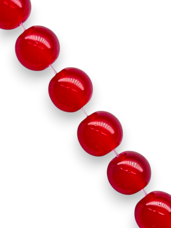 GLASS BEADS - DARK RED - 8 Mm - ±100-Piece