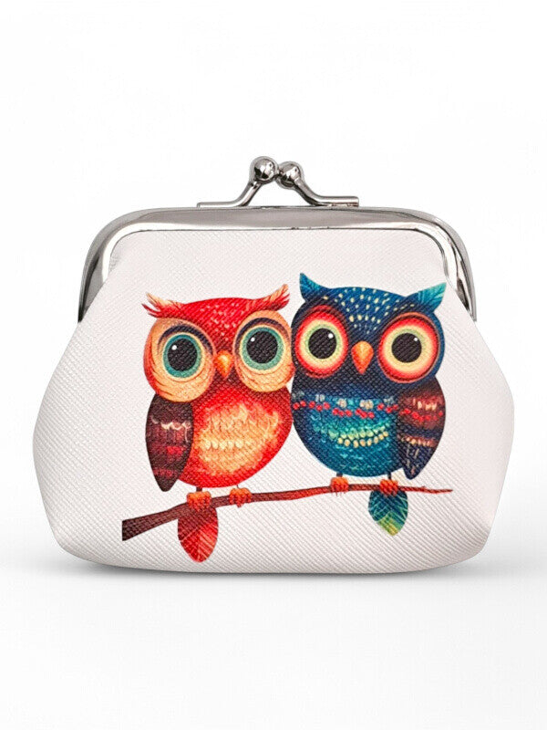 PURSE - LIGHT CREAM - OWL - ±7.5×9.5×2 Cm