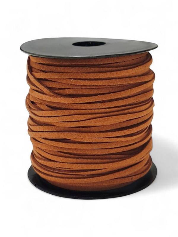 Faux Suede Cord - Light Brown, 2.5 mm, ±45 m Reel