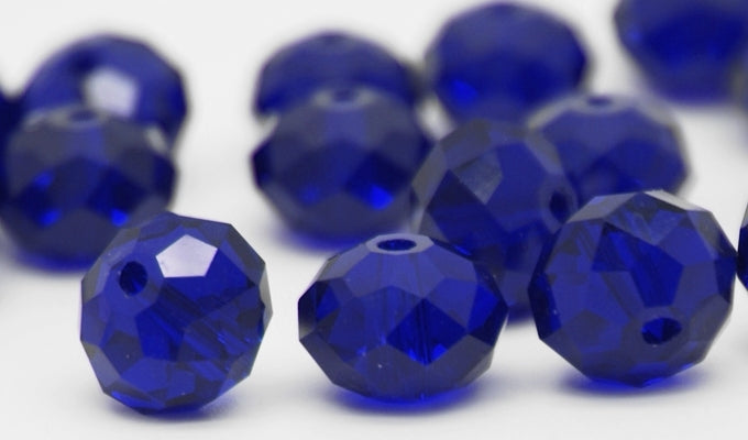 Glass Crystal Rondelle Transparent Faceted 3x4 mm (hole 1.0 mm)