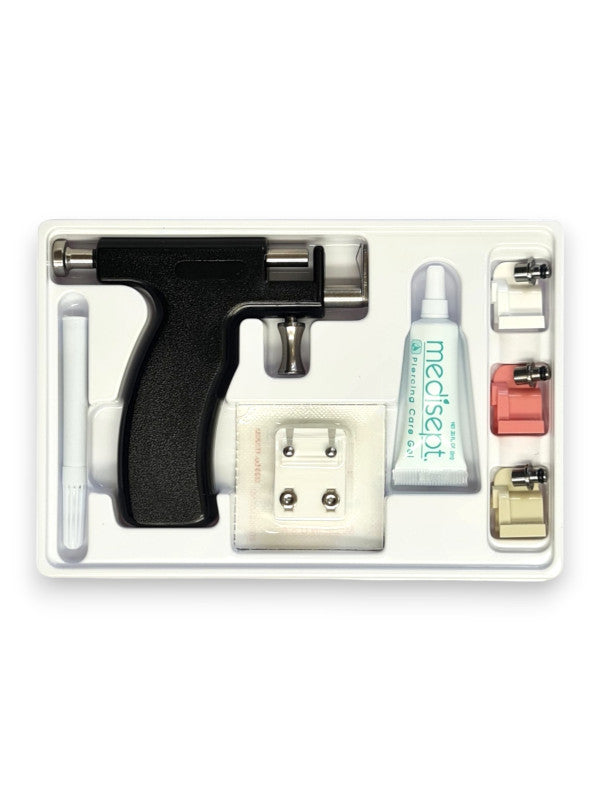 Ear Piercing Gun - Accommodates Mini, Regular And Maxi Size Adaptors, 10-Piece