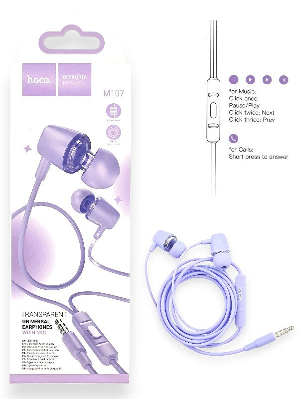 Hoco Earphones with MIC M107