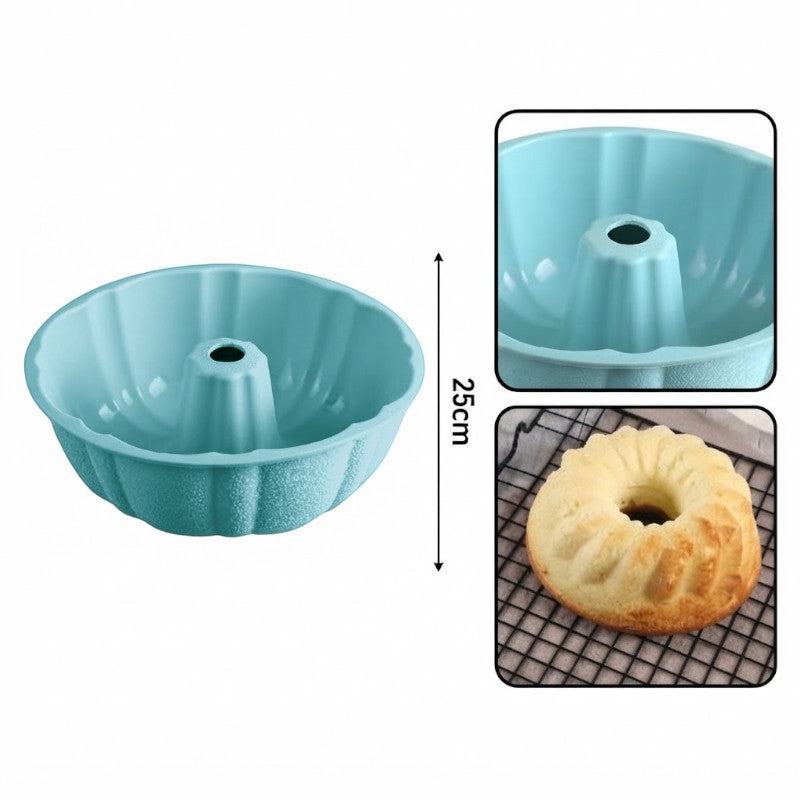 Silicone RING CAKE MOULD - 25 cm - Blue