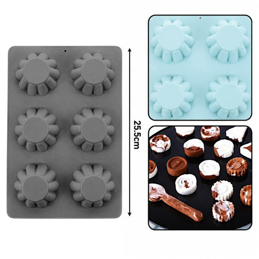 Silicone CUPCAKE MOULD - 25.5*18 cm - Grey