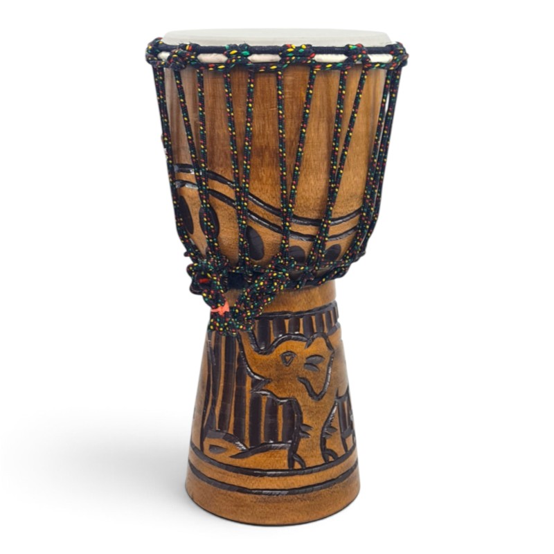Djembe DRUM - WITH Carvings - 30 CM