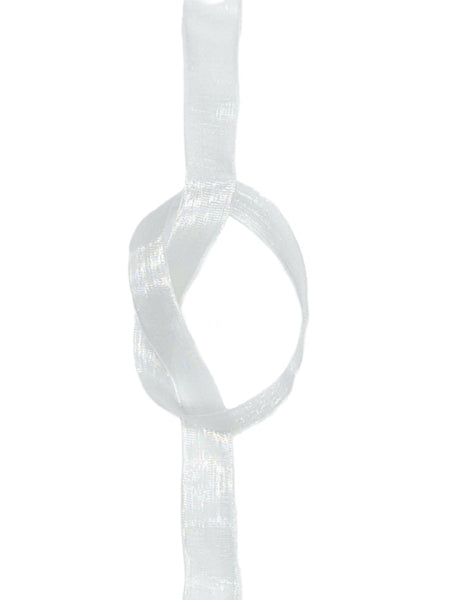 Organza Ribbon - 9 mm White