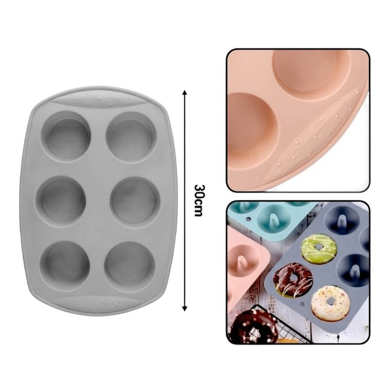 Silicone MUFFIN MOULD - 30*20.5 cm - Grey