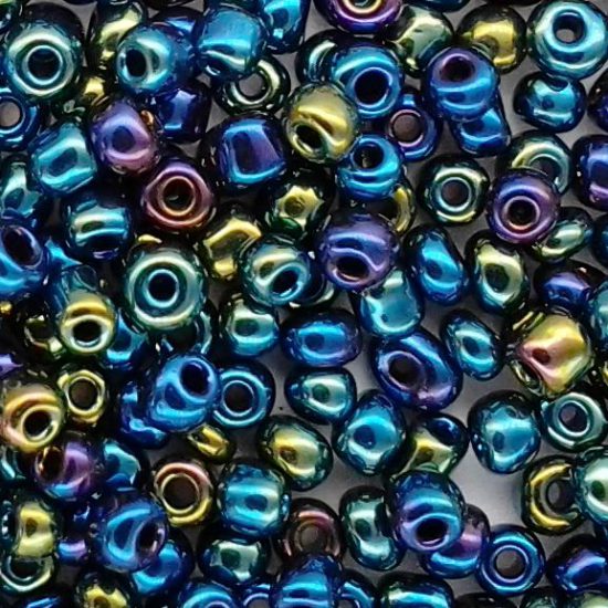 Seed Beads - Size 6/0, Iris Oil Slick