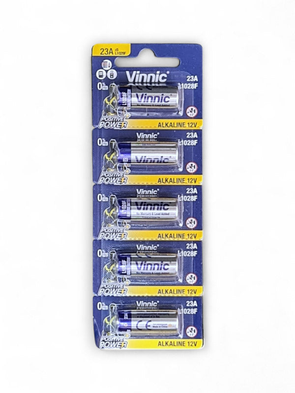 Vinnic Alkaline 12V (23a) Remote Battery - Card 5, Size L1028f