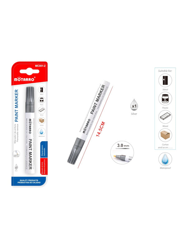 Motarro Paint Marker - Silver, 3 mm