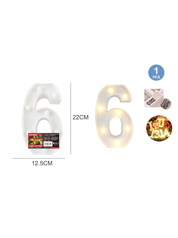 Motarro LED Numbers Light - 22 cm