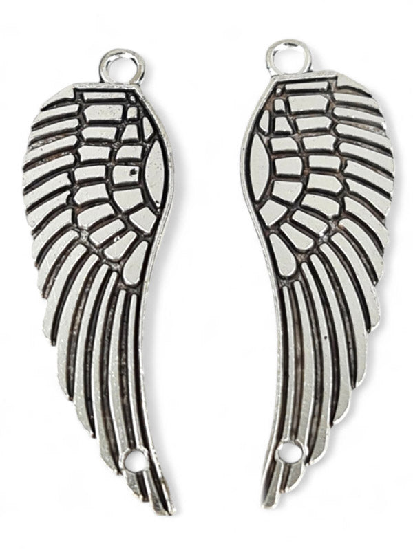 Metal Charm - Wings ±48×16 mm ±10-Piece (image On 2 Sides)