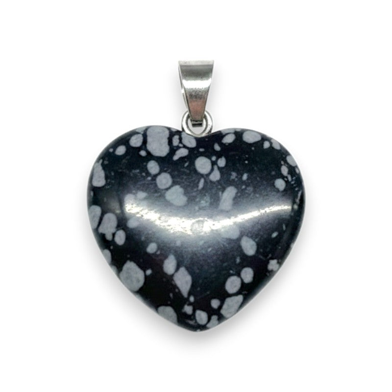 Synthetic STONE - HEART - BLACK - 20 Mm