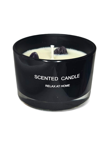Scented Candle With Crystals - Black, Blackberry Rorer