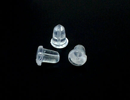 Findings Earring Stopper 6x4 mm Rubbers ±2000-Piece
