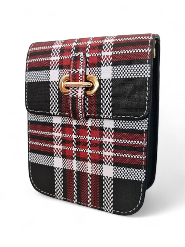 Ladies Bag - Red And White, Strap Included, ±18×13 cm