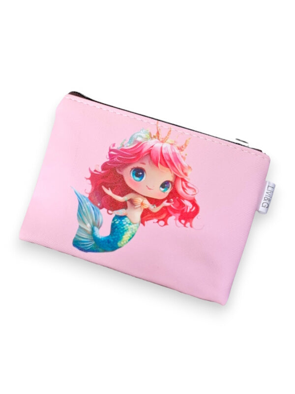 Cosmetic BAG - SMALL - PINK - Mermaid - ±10×14×1 Cm