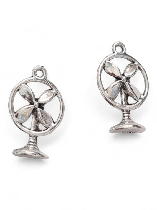 Metal Charm - Fan ±26×18 mm ±40-Piece