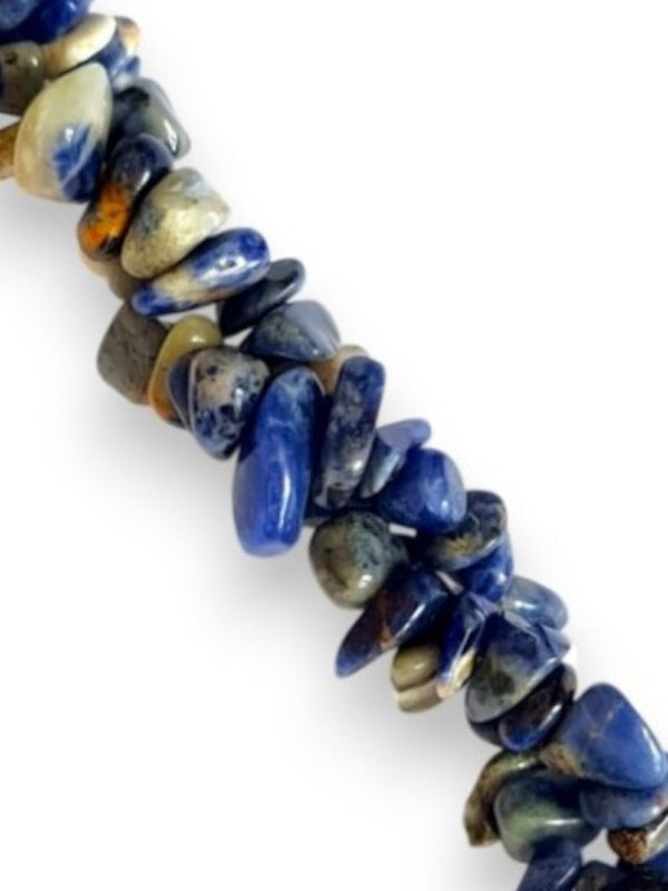 Semi - Precious Stone Beads - Small Chips, Sodalite, ±5 - 8 mm