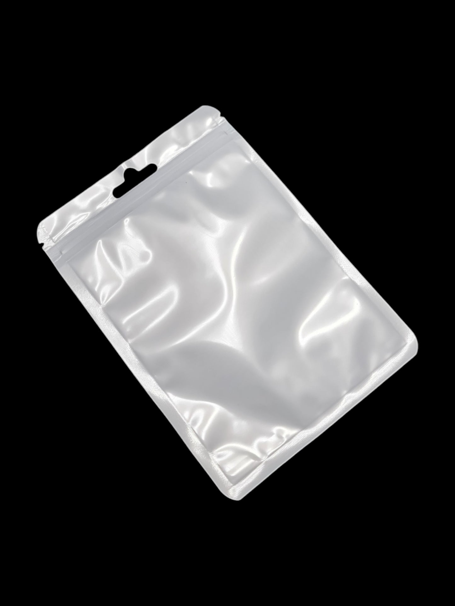 PET Ziplock BAG - Transparent FRONT AND WHITE BACK - Outside ±10.5×15 Cm - Inside ±9.5×12 Cm - Thickness 80 Microns ±50-Piece
