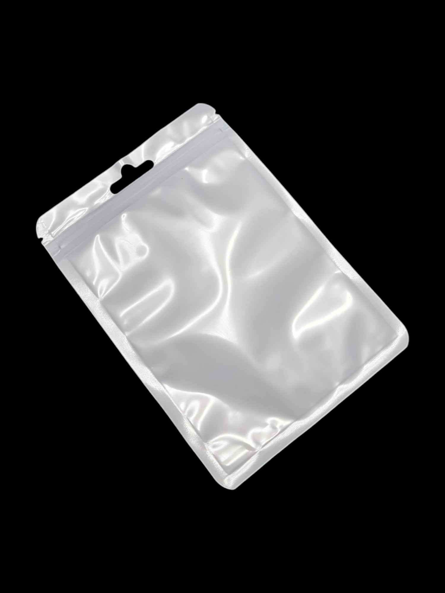 PET Ziplock BAG - Transparent FRONT AND WHITE BACK - Outside ±10.5×15 Cm - Inside ±9.5×12 Cm - Thickness 80 Microns ±50-Piece