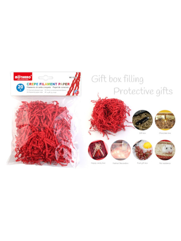 Motarro Shredded RED CREPE PAPER 20 G