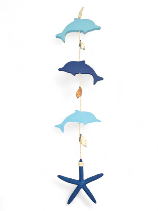 Nautical Hanging Dolphins ±13×58 cm