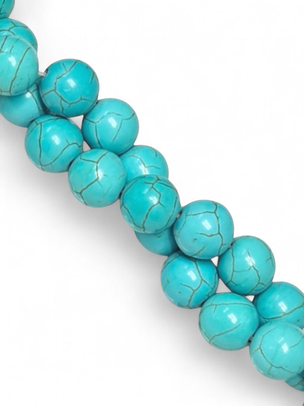 Synthetic Aged Stone - Turquoise, 14 mm ±28-Piece