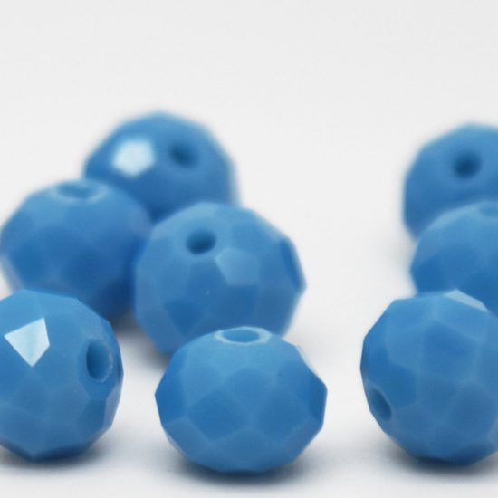 Glass Crystal Rondelle Opaque Faceted 3x4 mm (hole 1.0 mm)