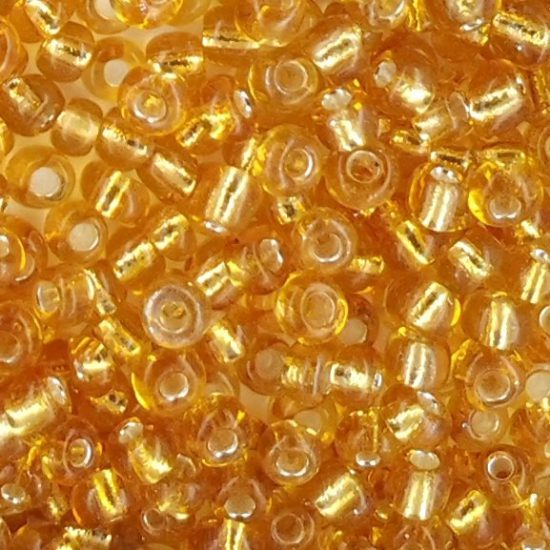 Seed Beads - Size 8/0, Silverlined Gold