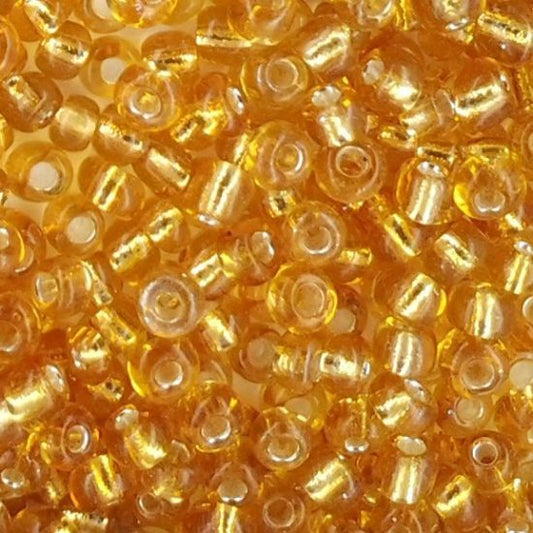 Seed Beads - Size 8/0, Silverlined Gold