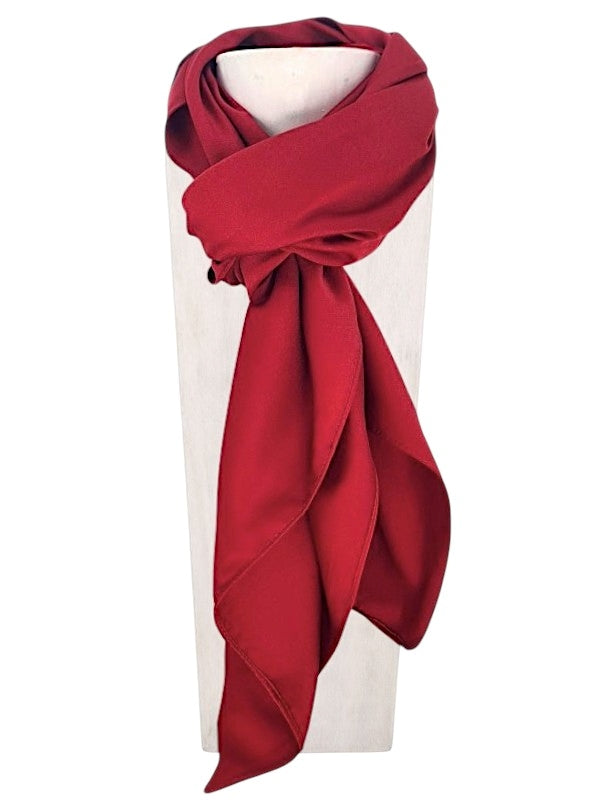 Silk Scarf - Red, ±94×94 cm