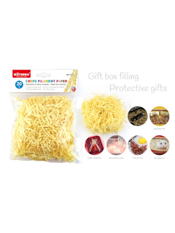 Motarro - Crepe Filament Paper, Yellow, 20 g