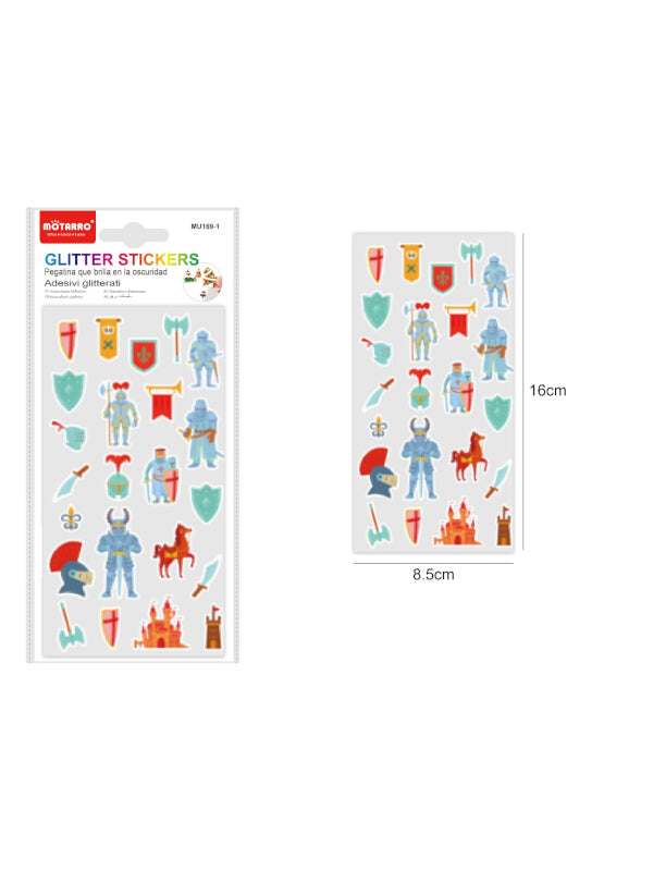 Motarro Glitter Stickers - 1 Sheet